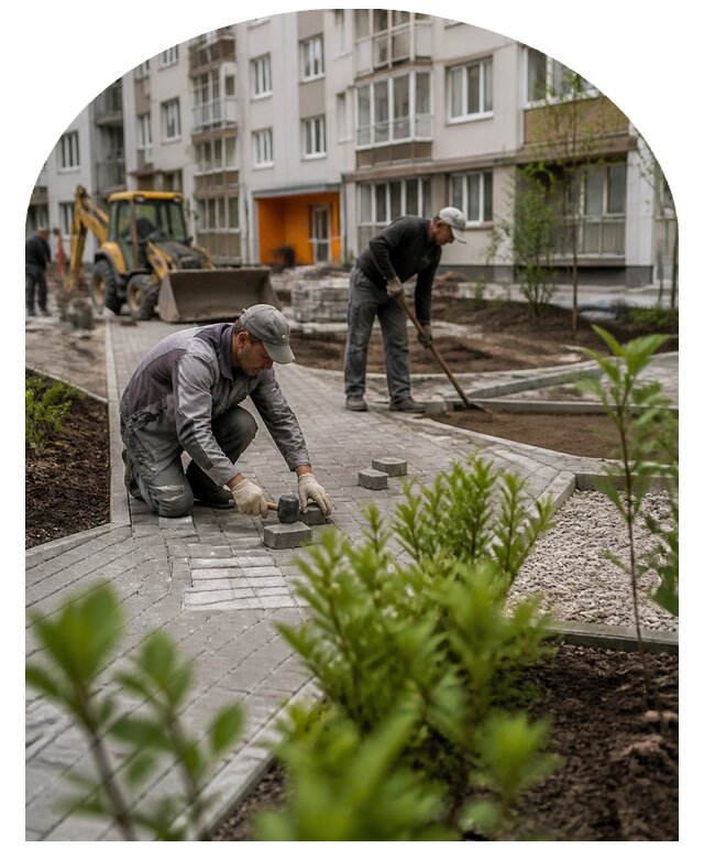 Благоустройство двора многоквартирного дома в Устях-Илимске